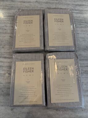 NEW Eileen Fisher by Garnet Hill Stone Linen Standard Pillow Shams - Set of 4